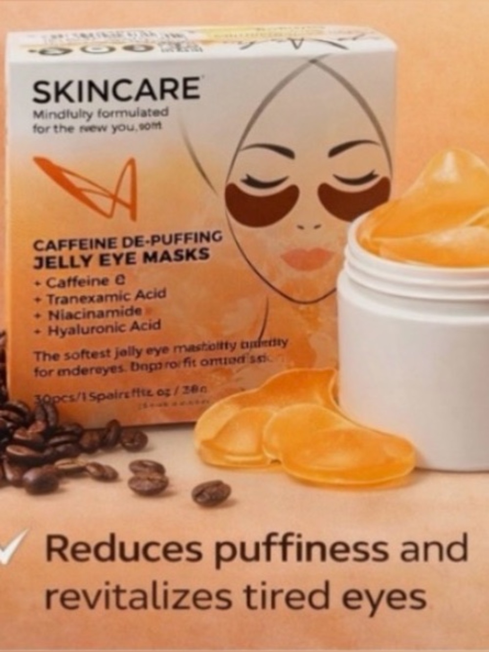 Caffeine De-Puffing Jelly Eye Masks 30pc
